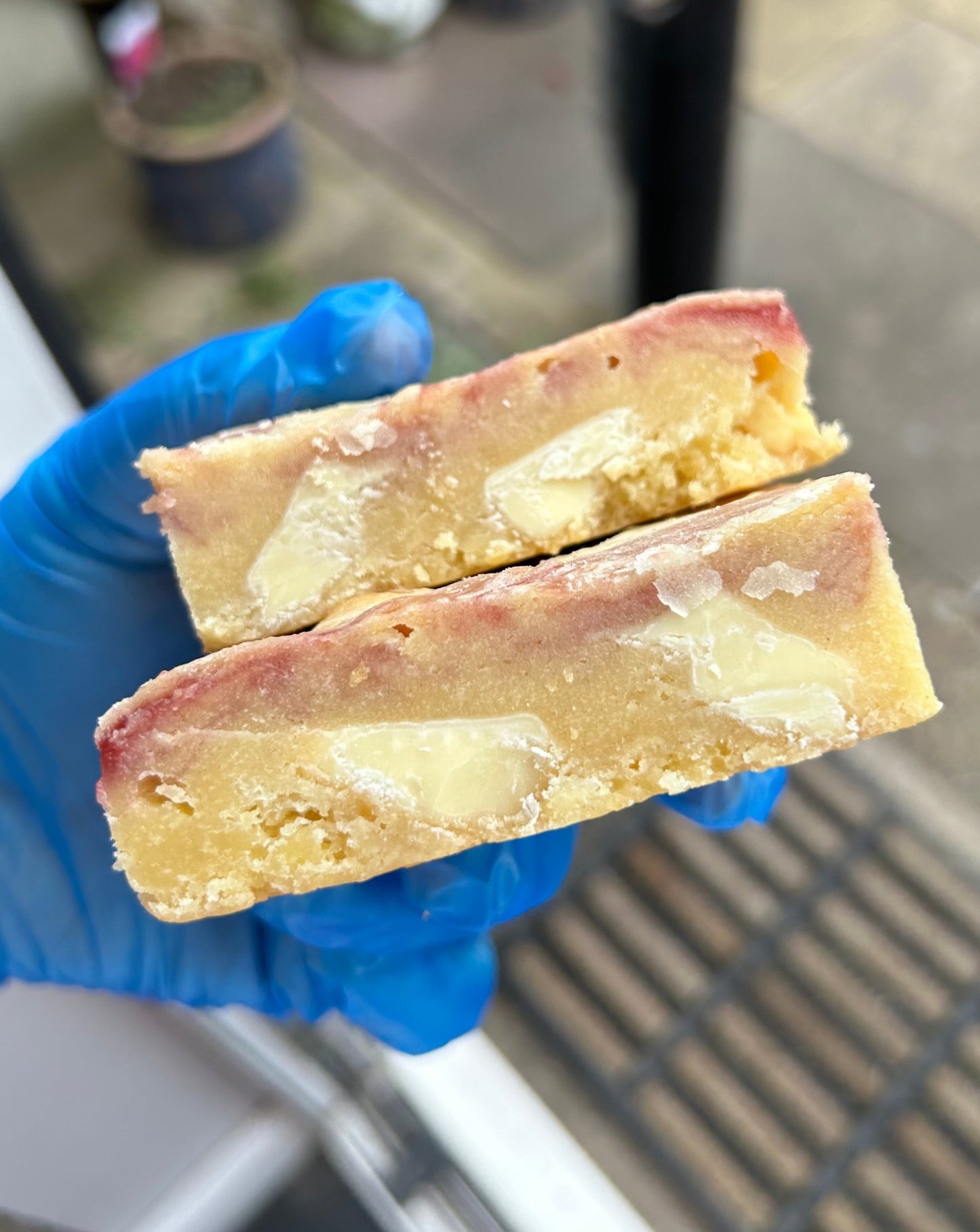 White Chocolate and Raspberry Blondies