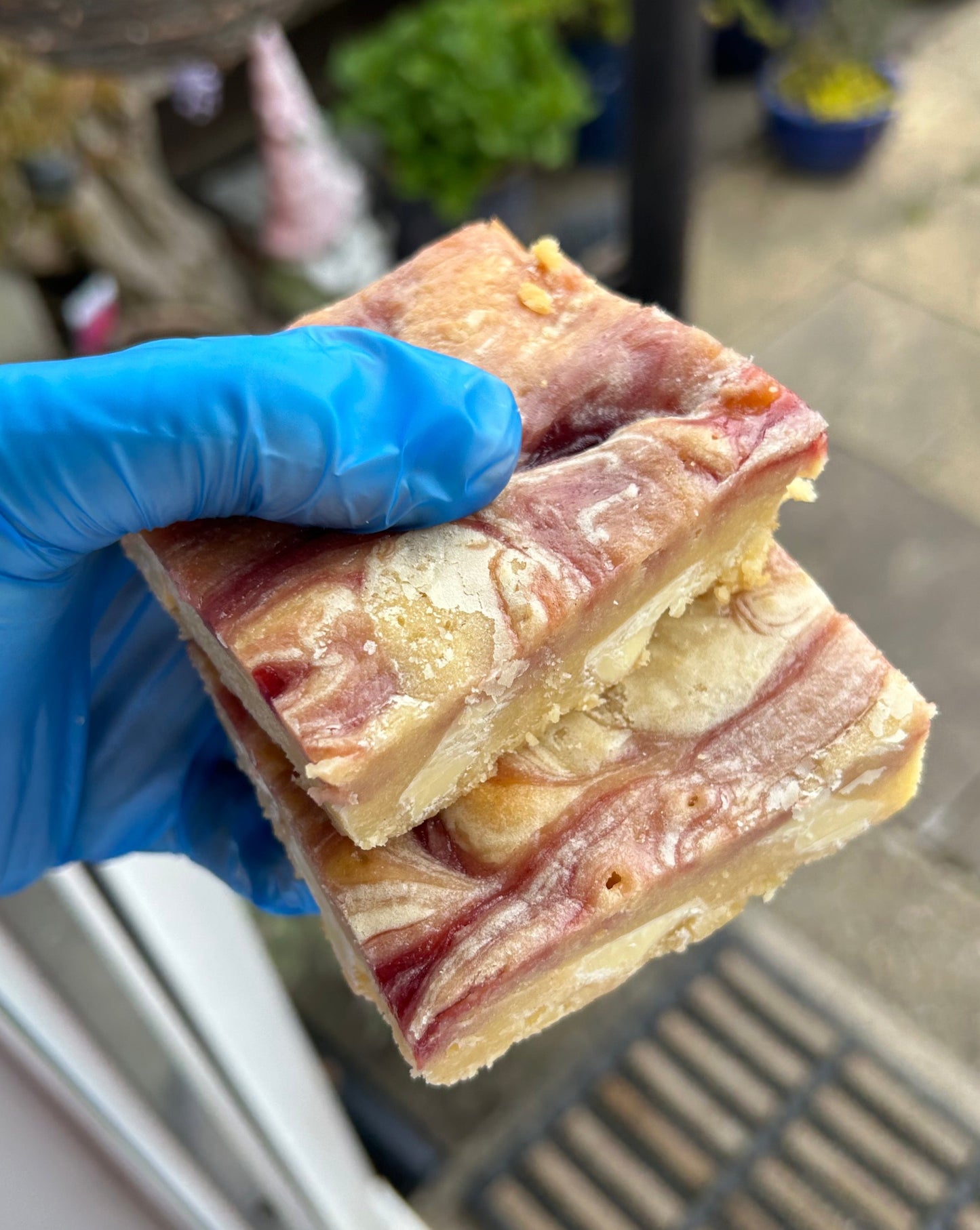 White Chocolate and Raspberry Blondies